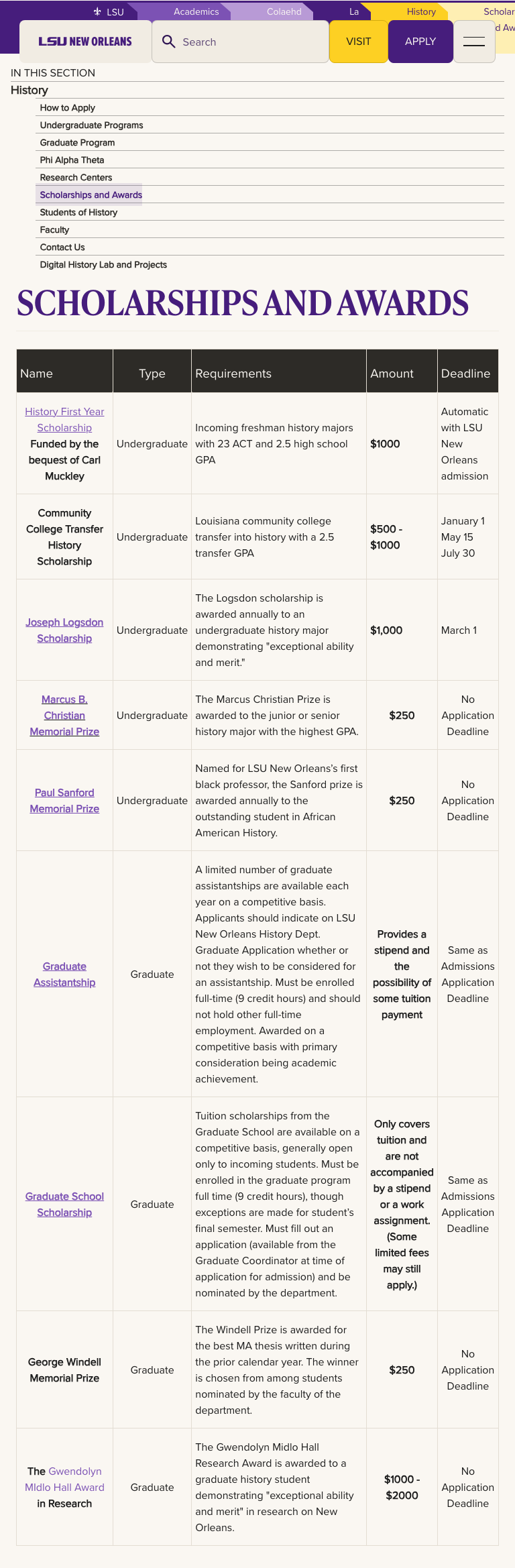 academics-colaehd-la-history-scholarships mobile