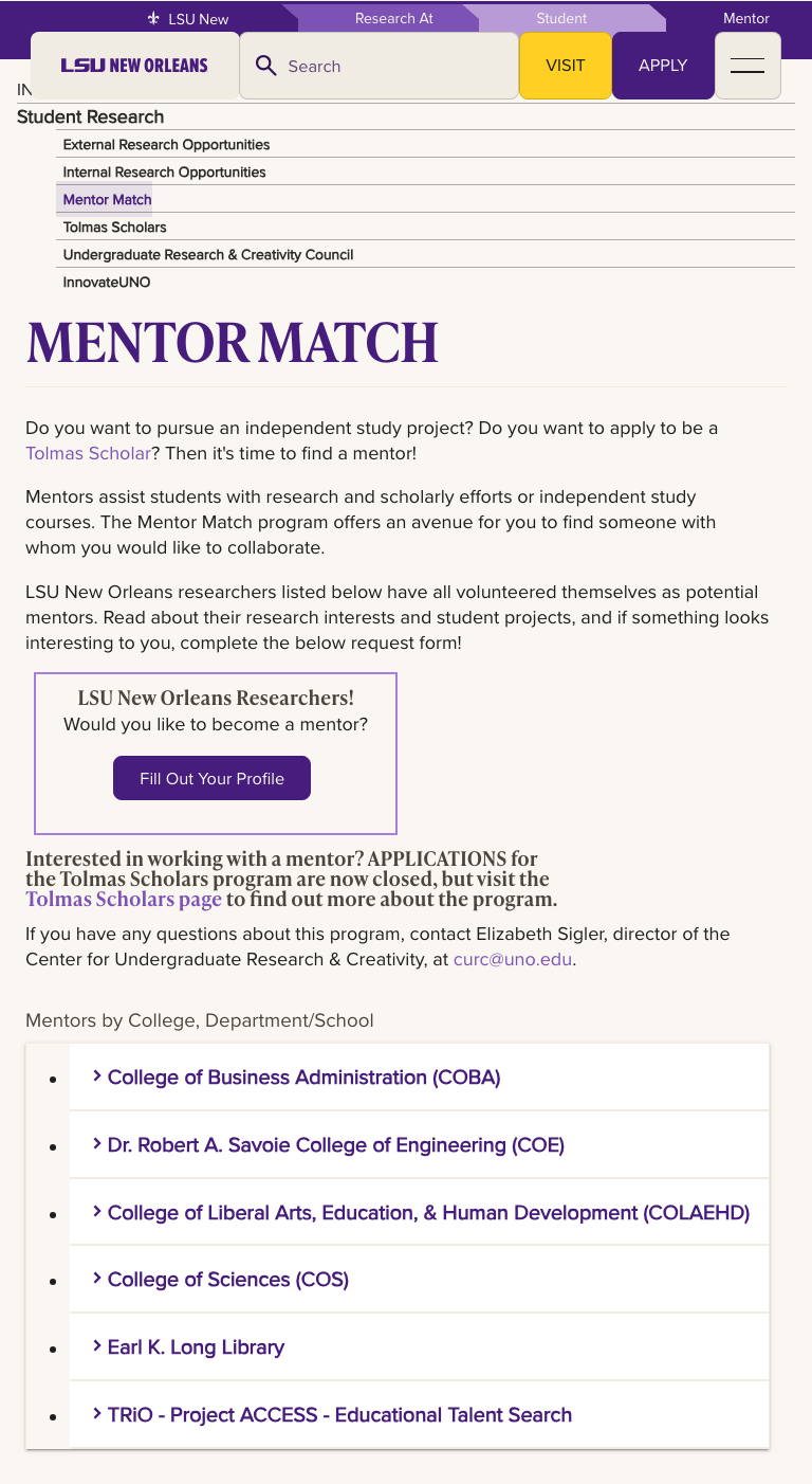 research-student-mentors mobile